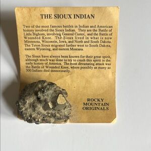 Rocky Mountain Originals Sioux Indian Mineral Display